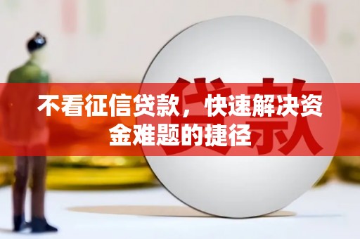 佳冬不看征信贷款，快速解决资金难题的捷径