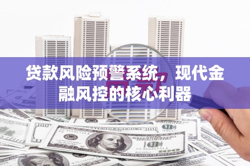 佳冬贷款风险预警系统，现代金融风控的核心利器