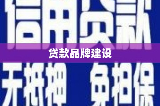 佳冬贷款品牌建设