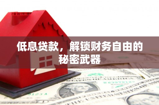 佳冬低息贷款，解锁财务自由的秘密武器
