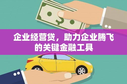 佳冬企业经营贷，助力企业腾飞的关键金融工具