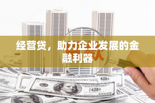 佳冬经营贷，助力企业发展的金融利器