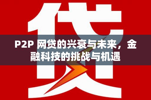 佳冬P2P 网贷的兴衰与未来，金融科技的挑战与机遇