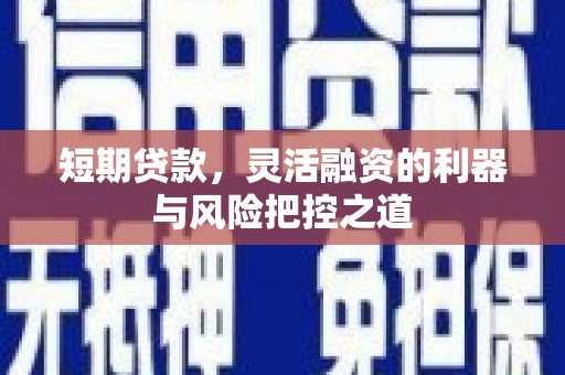 佳冬短期贷款，灵活融资的利器与风险把控之道