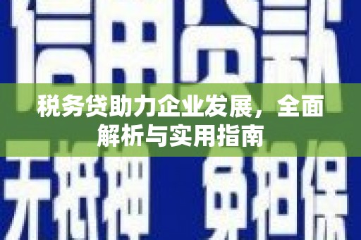 佳冬税务贷助力企业发展，全面解析与实用指南