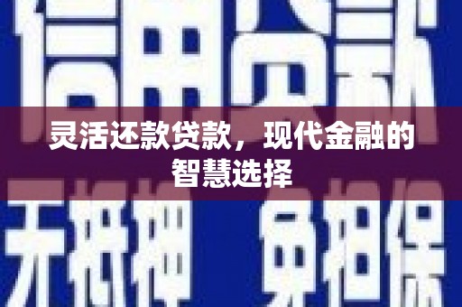佳冬灵活还款贷款，现代金融的智慧选择