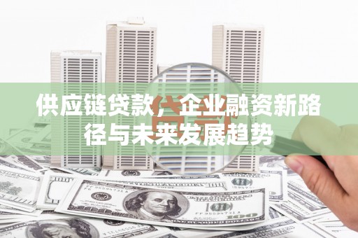 佳冬供应链贷款，企业融资新路径与未来发展趋势