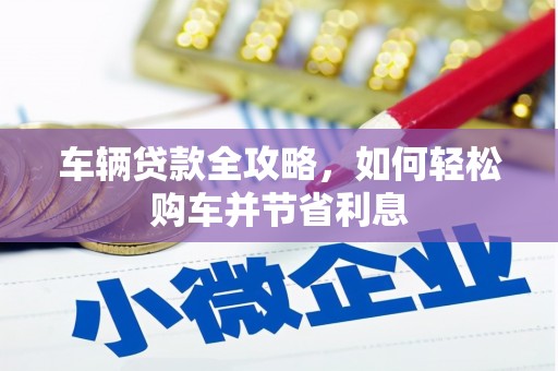 佳冬车辆贷款全攻略，如何轻松购车并节省利息