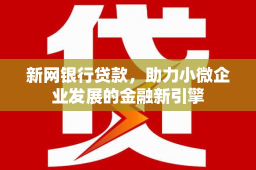 佳冬新网银行贷款，助力小微企业发展的金融新引擎