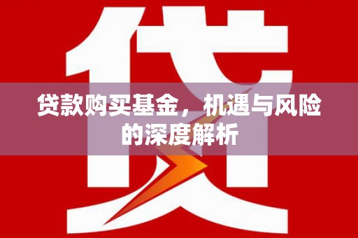 佳冬贷款购买基金，机遇与风险的深度解析