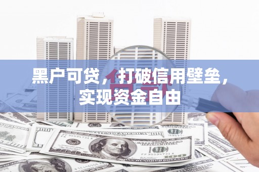 佳冬黑户可贷，打破信用壁垒，实现资金自由