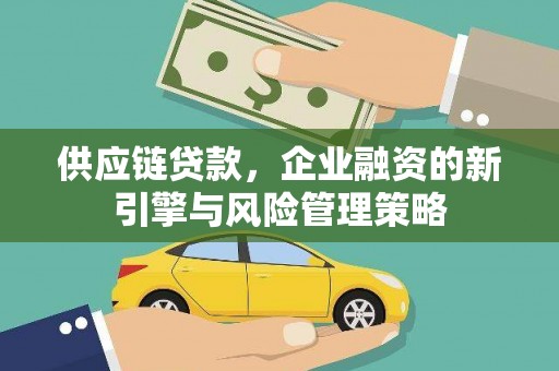 佳冬供应链贷款，企业融资的新引擎与风险管理策略