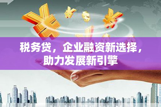 佳冬税务贷，企业融资新选择，助力发展新引擎