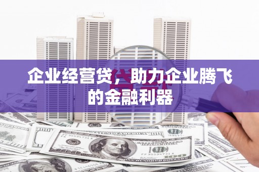 佳冬企业经营贷，助力企业腾飞的金融利器