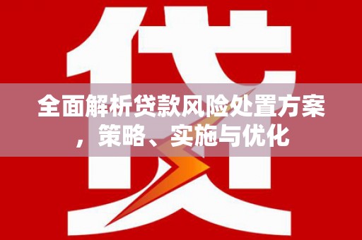 佳冬全面解析贷款风险处置方案，策略、实施与优化