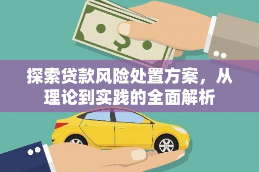 佳冬探索贷款风险处置方案，从理论到实践的全面解析