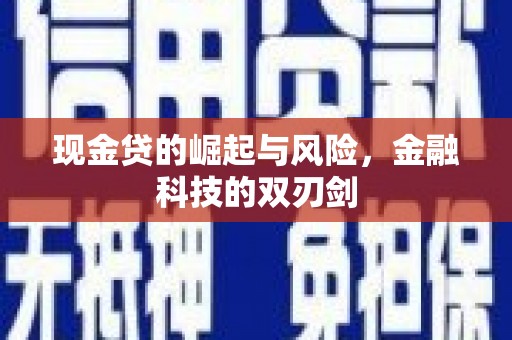 佳冬现金贷的崛起与风险，金融科技的双刃剑