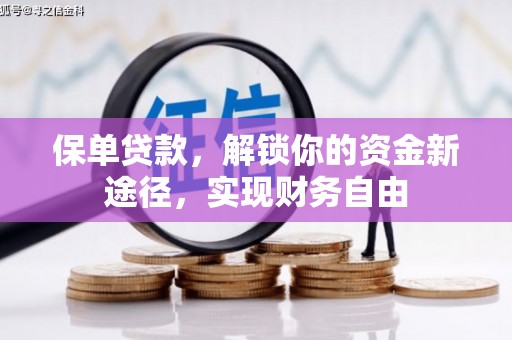 佳冬保单贷款，解锁你的资金新途径，实现财务自由