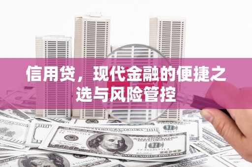 佳冬信用贷，现代金融的便捷之选与风险管控