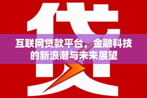 佳冬互联网贷款平台，金融科技的新浪潮与未来展望