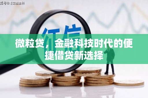 佳冬微粒贷，金融科技时代的便捷借贷新选择