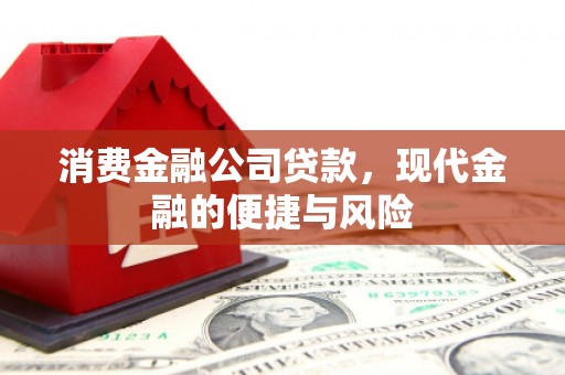 佳冬消费金融公司贷款，现代金融的便捷与风险