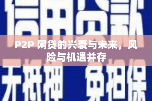 佳冬P2P 网贷的兴衰与未来，风险与机遇并存