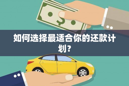 佳冬如何选择最适合你的还款计划？