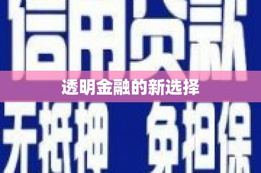 佳冬透明金融的新选择